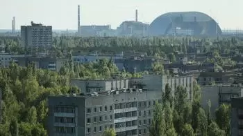 Solar power plant in Chernobyl